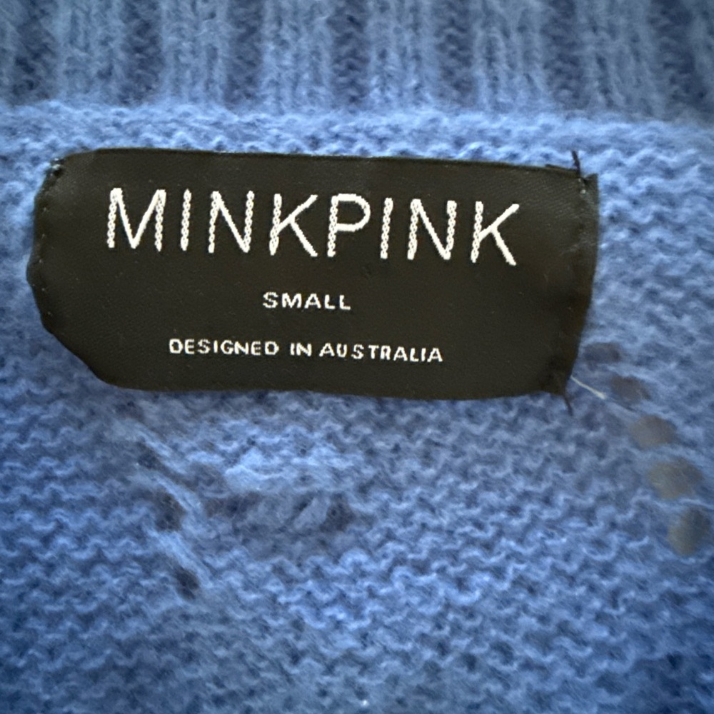 MINKPINK Blue Knit Sweater